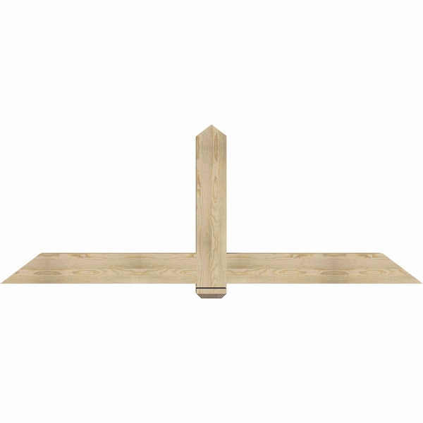 Ekena Millwork Eugene Rough Sawn Timber Gable Bracket, Douglas Fir, 84"W x 31"H x 6"D x 6"F, 9/12 Pitch GBW084X31X0606EUG00RDF - main